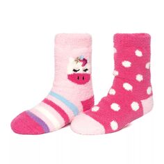 Комплект из 2 пар носков Cuddl Duds для маленьких девочек с единорогом и горошком Cuddl Duds