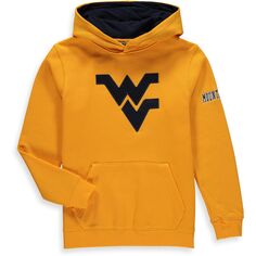 Толстовка с капюшоном и большим логотипом Youth Gold West Virginia Mountaineers Unbranded