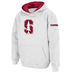 Белый пуловер с капюшоном и большим логотипом Youth Stadium Athletic Stanford Cardinal Colosseum
