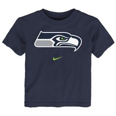 Темно-синяя футболка с логотипом Nike College Seattle Seahawks для малышей Nike