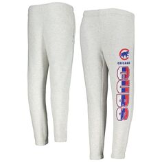 Флисовые брюки Youth Ash Chicago Cubs Game Time Outerstuff