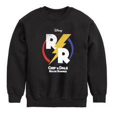 Флисовый свитшот с логотипом Chip N Dale для мальчиков 8–20 лет Disney Licensed Character, черный
