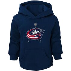 Темно-синий пуловер с капюшоном с логотипом для малышей Columbus Blue Jackets Primary Logo Outerstuff