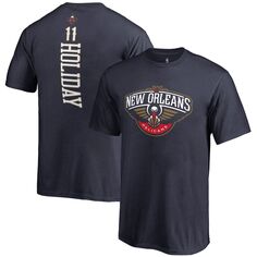 Фирменная футболка Youth Fanatics Jrue Holiday New Orleans Pelicans с именем и номером спонсора Fanatics