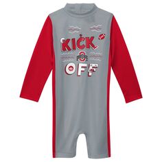 Гидрокостюм для малышей Grey/Scarlet Ohio State Buckeyes Wave Runner Outerstuff