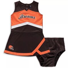 Коричневый джемпер Cleveland Browns для девочек для малышей Cheer Captain, платье-джемпер Outerstuff