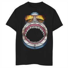 Солнцезащитные очки Shark для мальчиков 8–20 лет с футболкой с открытым ртом и рисунком Unbranded