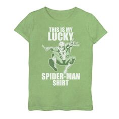 Футболка «Моя счастливая рубашка» для девочек 7–16 лет с изображением Человека-паука Marvel Licensed Character