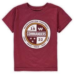 Бордовая футболка с логотипом Washington Commanders для дошкольников Outerstuff