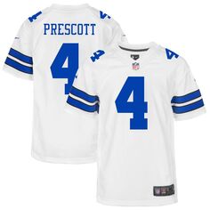 Молодежная игровая майка Nike Dak Prescott White Dallas Cowboys Nike