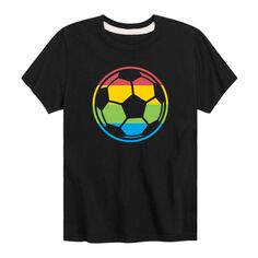 Футболка с изображением футбольного мяча в стиле ретро для мальчиков 8–20 лет Licensed Character, черный