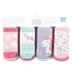 Хлопковые носки Hudson для новорожденных девочек и махровые носки с единорогом, 8 шт. Hudson Baby