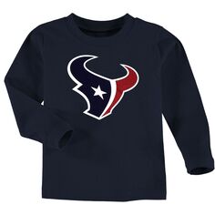 Футболка с длинным рукавом и логотипом команды Houston Texans Toddler Team — темно-синий Outerstuff