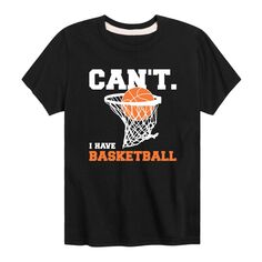 Футболка для мальчиков 8–20 лет «Не могу. У меня есть баскетбол» Licensed Character, черный