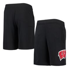 Черные спортивные шорты Youth Under Armour Wisconsin Badgers Under Armour