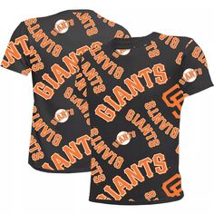 Черная футболка команды San Francisco Giants Allover Youth Stitches Stitches
