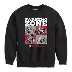 Флисовый свитшот Case IH Farming Zone для мальчиков 8–20 лет Licensed Character, черный