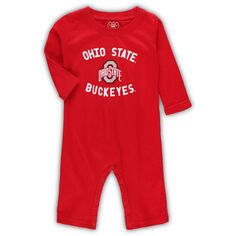 Джемпер с длинными рукавами Infant Wes &amp; Willy Scarlet Ohio State Buckeyes Core Unbranded