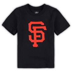 Черная футболка с основным логотипом команды San Francisco Giants Team Crew для малышей Outerstuff