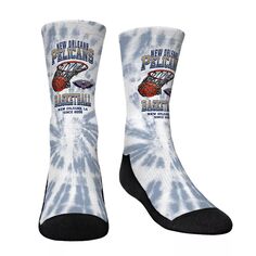 Молодежные носки Rock Em Носки New Orleans Pelicans Vintage Hoop Crew Socks Unbranded
