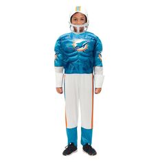 Молодежный костюм для игрового дня Aqua Miami Dolphins Unbranded
