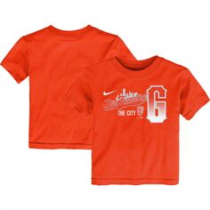 Оранжевая футболка Nike San Francisco Giants City Connect для малышей Nike