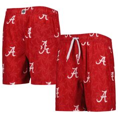 Молодежные шорты для плавания Wes &amp; Willy Crimson Alabama Crimson Tide Palm Tree Unbranded