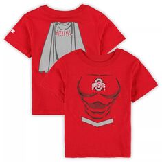 Футболка «Чемпион для малышей» Scarlet Ohio State Buckeyes Super Hero Champion