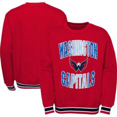 Молодежный красный пуловер Washington Capitals Classic Blueliner Толстовка Outerstuff
