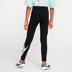 Леггинсы Nike Sportswear со средней посадкой и галочкой до щиколотки для девочек (4–6 шт.) Nike, черный
