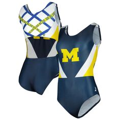 Цельный купальник темно-синего цвета для девочек и молодежи Michigan Wolverines Team Unbranded
