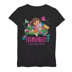 Ботинки Dora The Explorer для девочек 7–16 лет, футболка с цветочным принтом Licensed Character