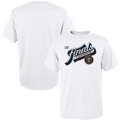 Белая футболка с логотипом «Денвер Наггетс» для дошкольников «Чемпионы Западной конференции 2023» в раздевалке Fanatics
