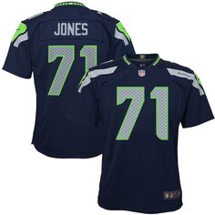 Молодежная футболка Nike Walter Jones Navy Blue Seattle Seahawks для пенсионеров Nike