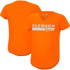 Молодежная футболка «Колизей» для девочек, оранжевая футболка Clemson Tigers Dolores Keyhole Colosseum