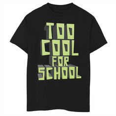 Футболка с рисунком «Too Cool For School» для мальчиков 8–20 лет Unbranded