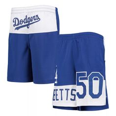 Молодежные шорты Mookie Betts Royal Los Angeles Dodgers Pandemonium с именем и номером Outerstuff