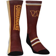 Молодежные носки Rock Em Бордовые носки для экипажа в классической форме Washington Commanders Unbranded