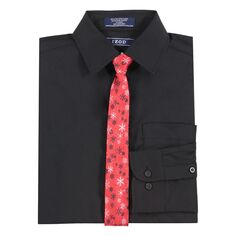 Комплект рубашки и галстука IZOD для мальчиков 8–20 лет IZOD, черный