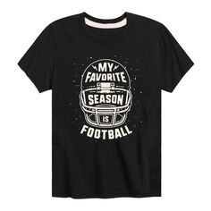 Мальчики 8–20 лет: «Мой любимый сезон — футбольная футболка» Licensed Character, черный