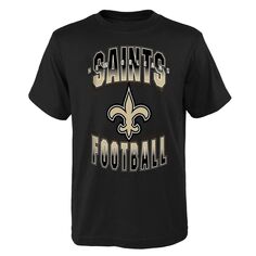 Молодежная черная футболка New Orleans Saints Forward Progress Progress Outerstuff