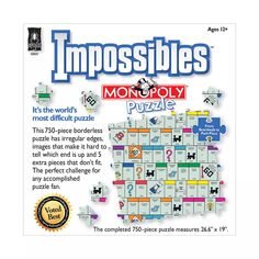 BePuzzled Головоломка Hasbro Impossibles Monopoly BePuzzled