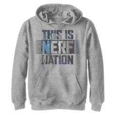 Синяя толстовка с глюками Nerf This Is Nerf Nation для мальчиков 8–20 лет Nerf