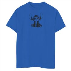 Винтажная футболка Stitch с рисунком на груди и надписью Disney&apos;s Lilo &amp; Stitch для мальчиков 8–20 лет Licensed Character