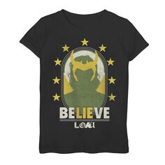 Зелено-золотая футболка Marvel Loki для девочек 7–16 лет Licensed Character