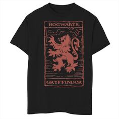 Винтажная футболка с графическим рисунком и плакатом для мальчиков 8–20 лет «Гарри Поттер» и Гриффиндор Harry Potter
