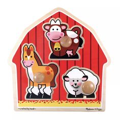 Головоломка с большой ручкой Melissa &amp; Doug Barnyard Animals Melissa &amp; Doug