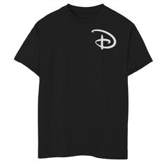 Маленькая футболка с карманом и логотипом Disney&apos;s для мальчиков 8–20 лет Disney, черный