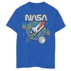 Футболка NASA Blast Off с графическим рисунком в радужную полоску для мальчиков 8–20 лет Licensed Character