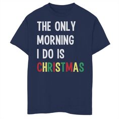 Мальчики 8–20 лет. Единственное утро, которое я делаю, — это рождественская футболка с рисунком. Licensed Character
